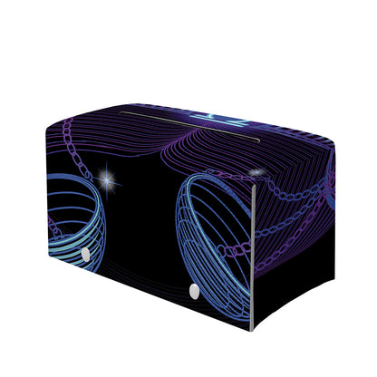 Dark Libra Zodiac Sign Print Leather Tissue Box Cover