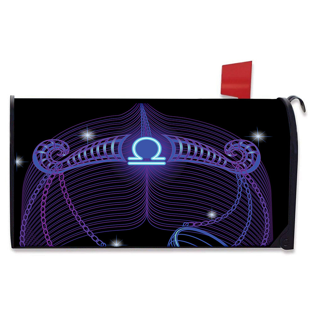 Dark Libra Zodiac Sign Print Mailbox Cover