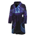 Dark Libra Zodiac Sign Print Men's Bathrobe