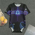 Dark Libra Zodiac Sign Print Men's Bodysuit
