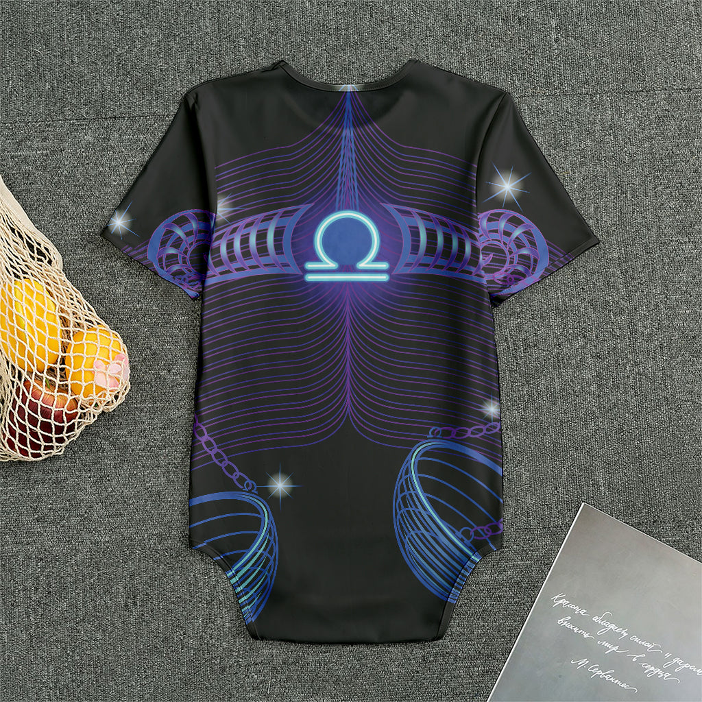 Dark Libra Zodiac Sign Print Men's Bodysuit