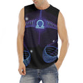 Dark Libra Zodiac Sign Print Men's Fitness Tank Top