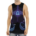 Dark Libra Zodiac Sign Print Men's Muscle Tank Top