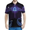 Dark Libra Zodiac Sign Print Men's Polo Shirt