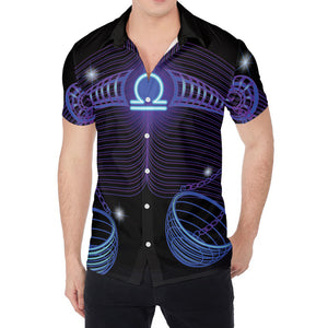 Dark Libra Zodiac Sign Print Men's Shirt