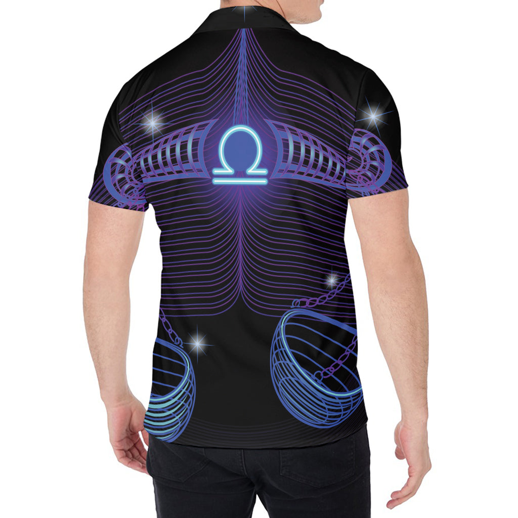 Dark Libra Zodiac Sign Print Men's Shirt