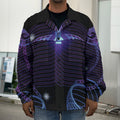 Dark Libra Zodiac Sign Print Men's Shirt Jacket