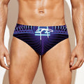 Dark Libra Zodiac Sign Print Men's Swim Briefs