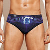 Dark Libra Zodiac Sign Print Men's Swim Briefs