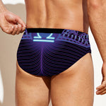 Dark Libra Zodiac Sign Print Men's Swim Briefs