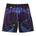 Dark Libra Zodiac Sign Print Men's Swim Trunks