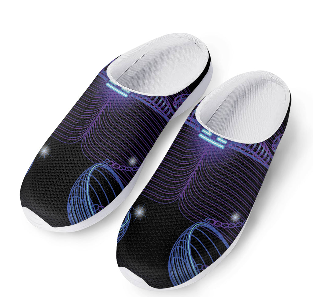 Dark Libra Zodiac Sign Print Mesh Casual Shoes