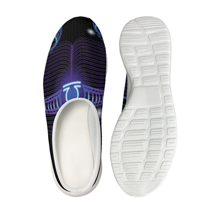 Dark Libra Zodiac Sign Print Mesh Casual Shoes