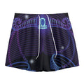 Dark Libra Zodiac Sign Print Mesh Shorts