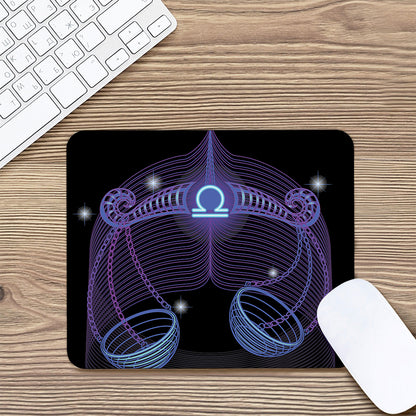 Dark Libra Zodiac Sign Print Mouse Pad