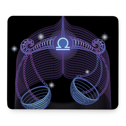 Dark Libra Zodiac Sign Print Mouse Pad