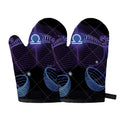 Dark Libra Zodiac Sign Print Oven Mitts