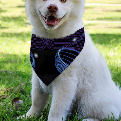Dark Libra Zodiac Sign Print Over The Collar Dog Bandana
