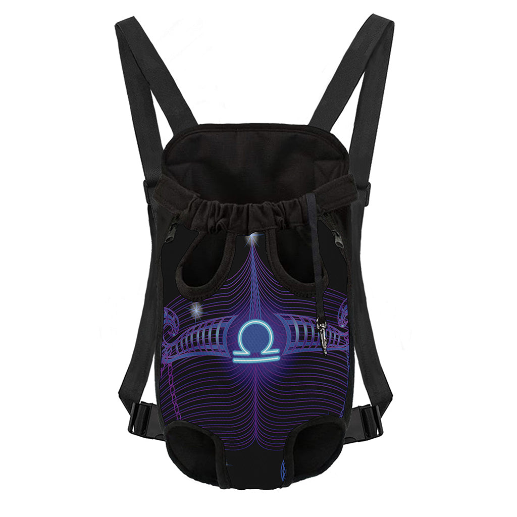Dark Libra Zodiac Sign Print Pet Carrier Backpack