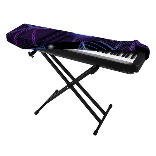 Dark Libra Zodiac Sign Print Piano Keyboard Cover