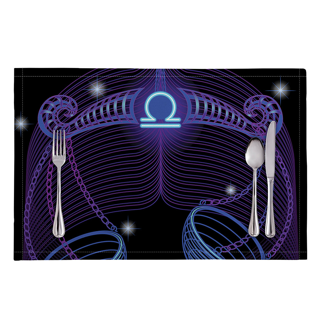 Dark Libra Zodiac Sign Print Placemat