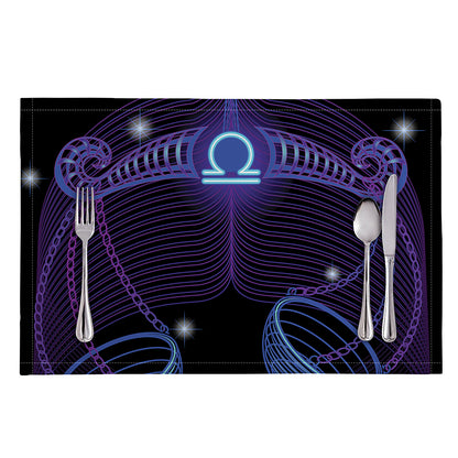 Dark Libra Zodiac Sign Print Placemat