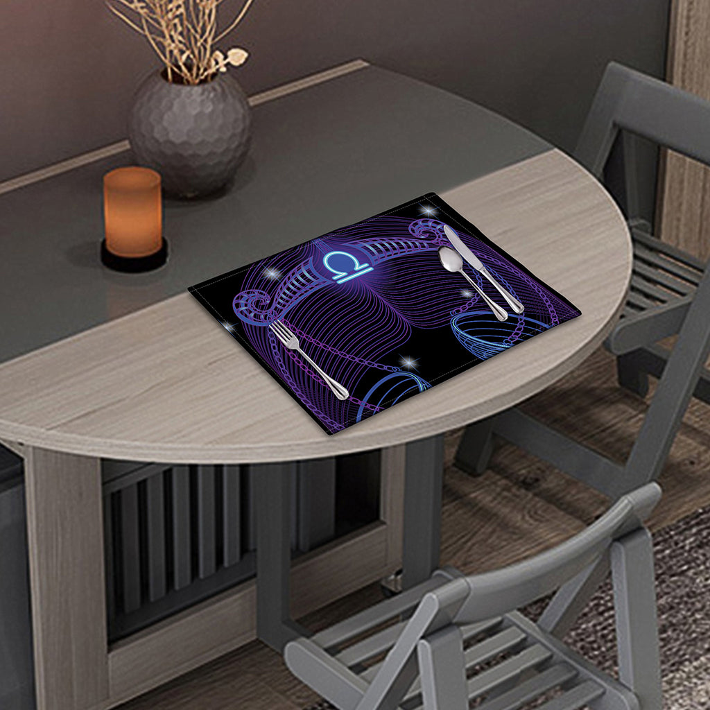 Dark Libra Zodiac Sign Print Placemat