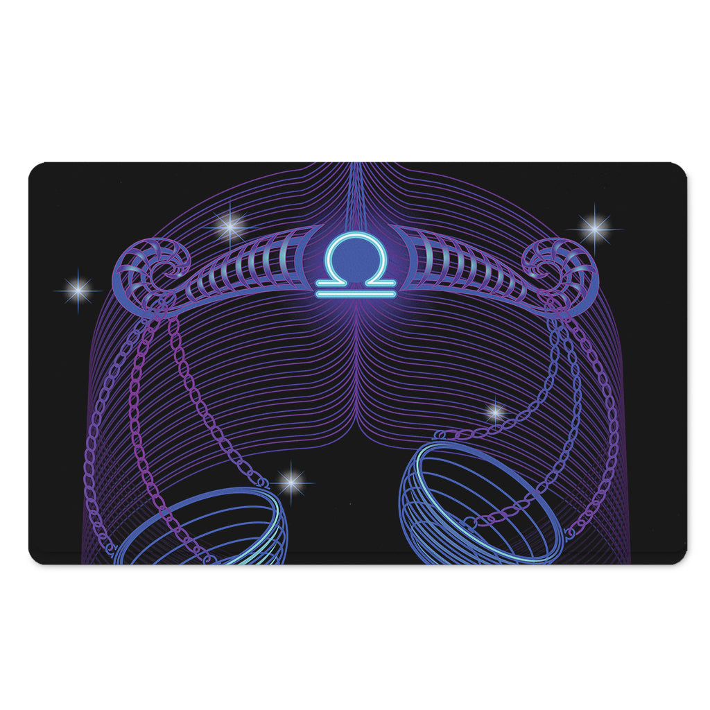 Dark Libra Zodiac Sign Print Polyester Doormat