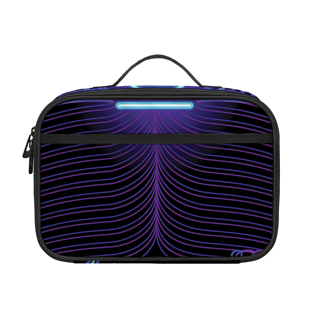 Dark Libra Zodiac Sign Print Portable Lunch Bag