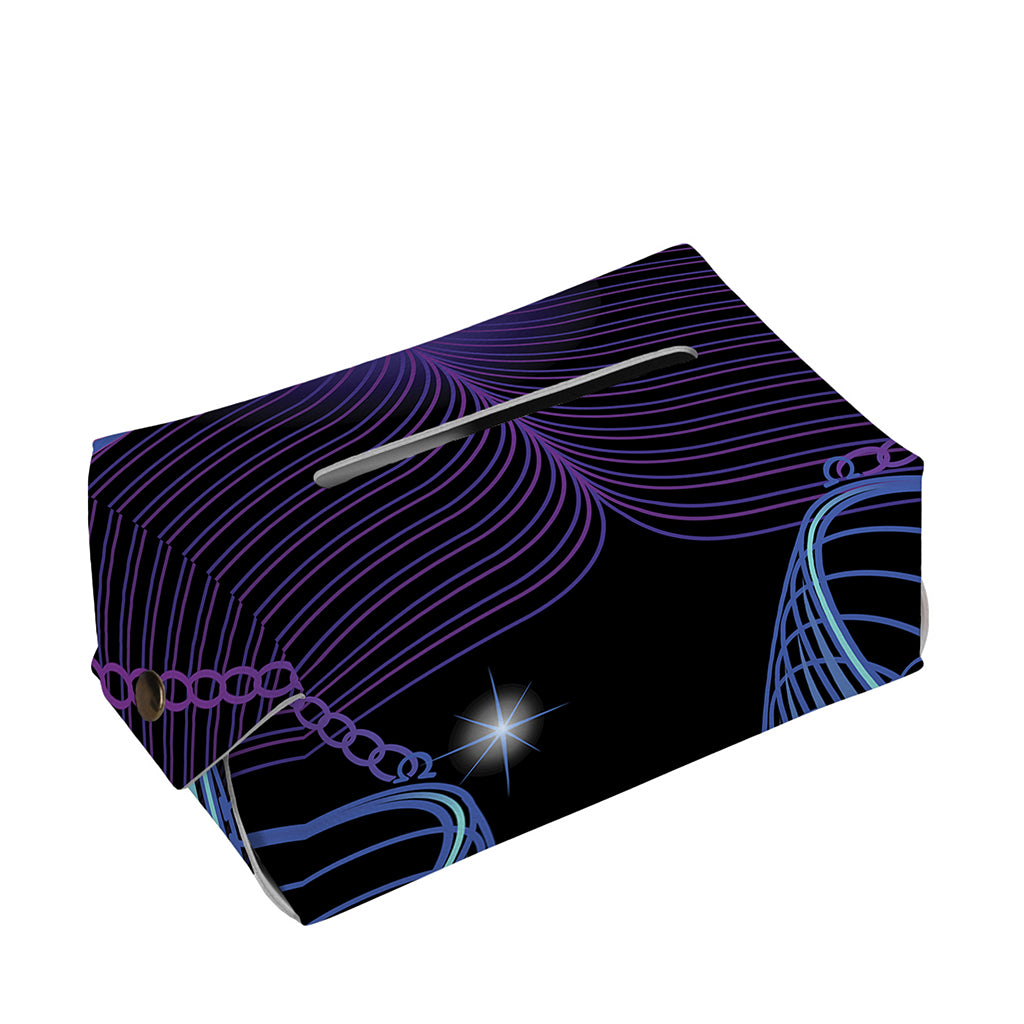 Dark Libra Zodiac Sign Print Rectangle Tissue Box Cover