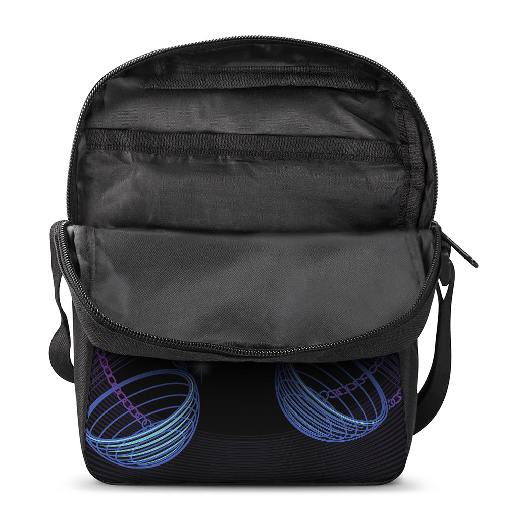 Dark Libra Zodiac Sign Print Rectangular Crossbody Bag