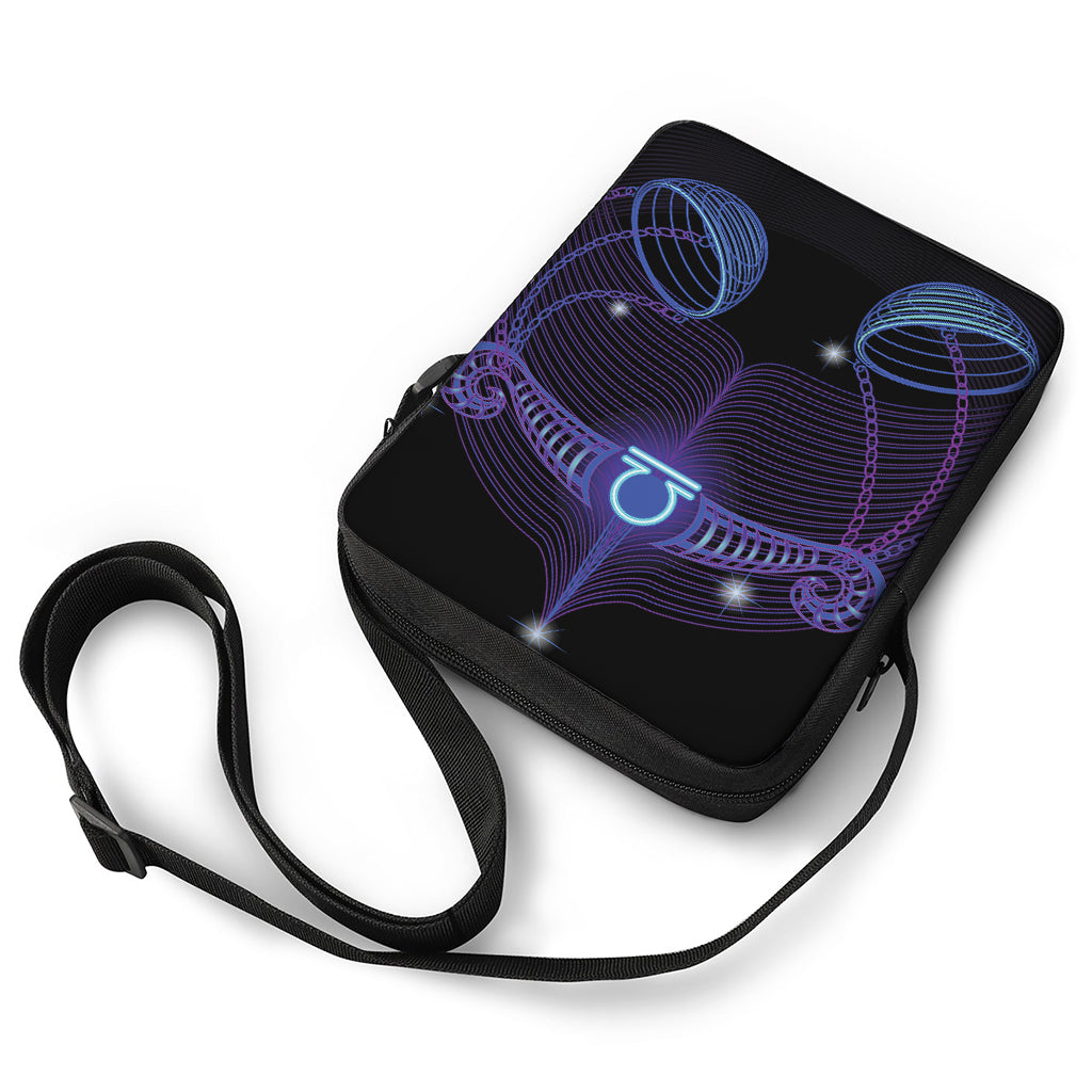 Dark Libra Zodiac Sign Print Rectangular Crossbody Bag