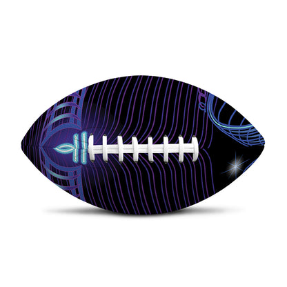Dark Libra Zodiac Sign Print Rugby Ball