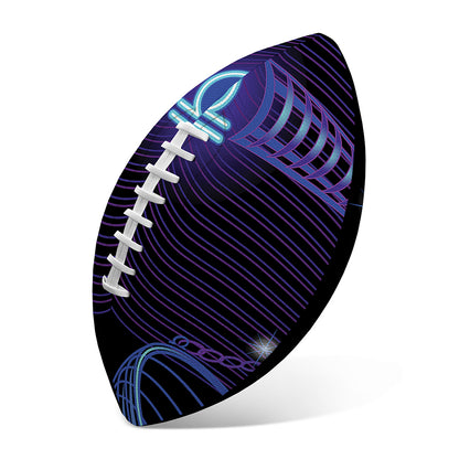 Dark Libra Zodiac Sign Print Rugby Ball