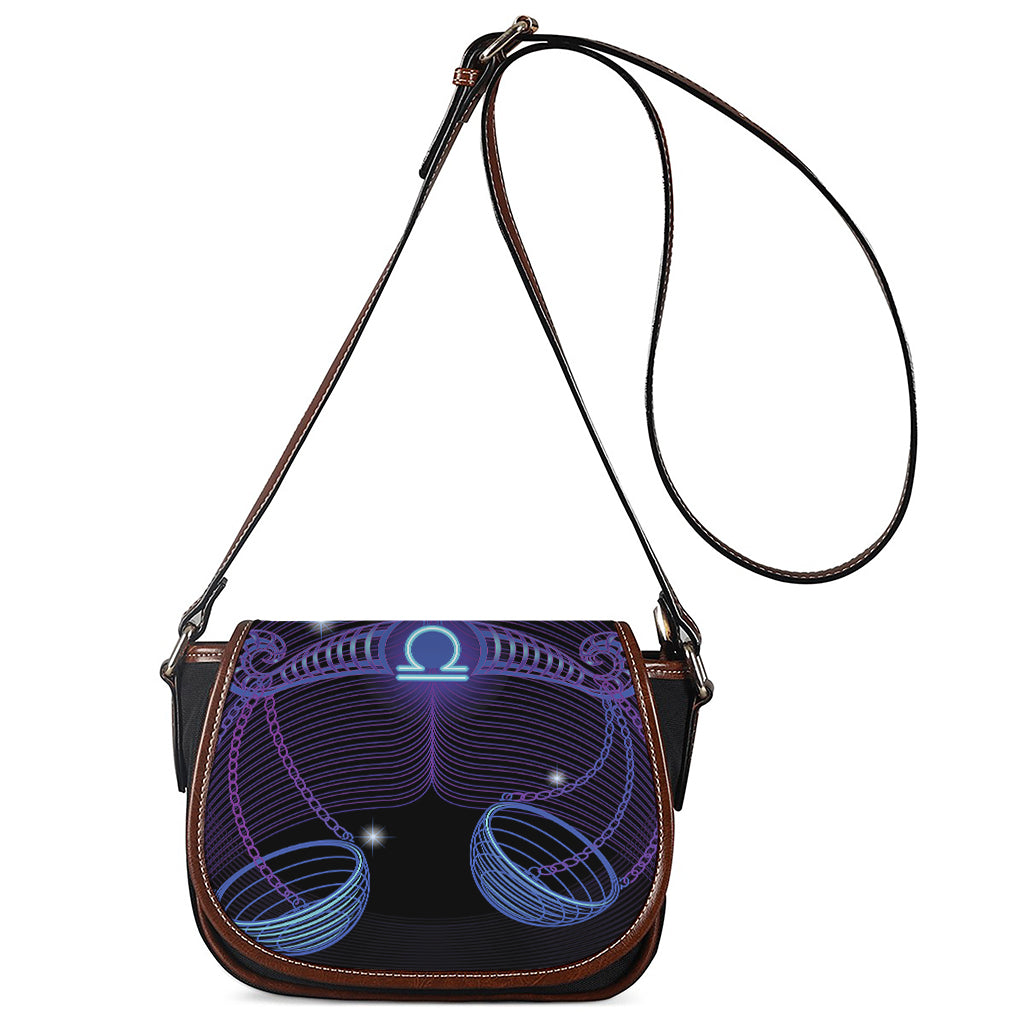 Dark Libra Zodiac Sign Print Saddle Bag
