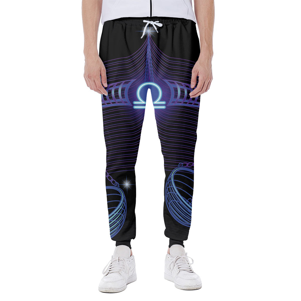 Dark Libra Zodiac Sign Print Scuba Joggers