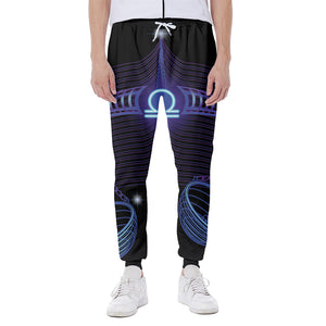 Dark Libra Zodiac Sign Print Scuba Joggers