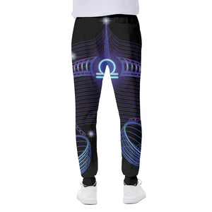 Dark Libra Zodiac Sign Print Scuba Joggers