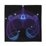 Dark Libra Zodiac Sign Print Silk Bandana