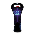 Dark Libra Zodiac Sign Print Single Neoprene Wine Tote