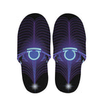 Dark Libra Zodiac Sign Print Slippers