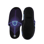 Dark Libra Zodiac Sign Print Slippers