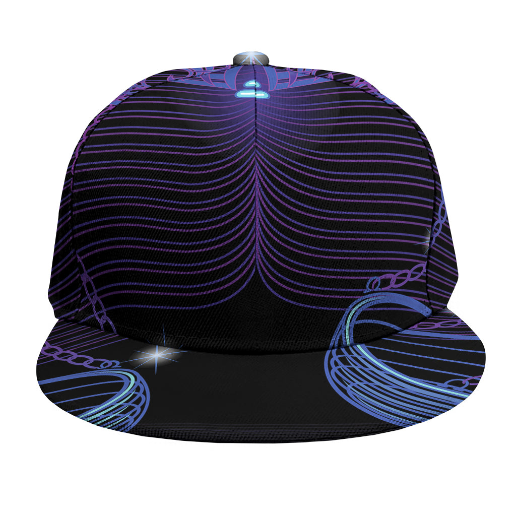 Dark Libra Zodiac Sign Print Snapback Cap