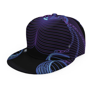 Dark Libra Zodiac Sign Print Snapback Cap