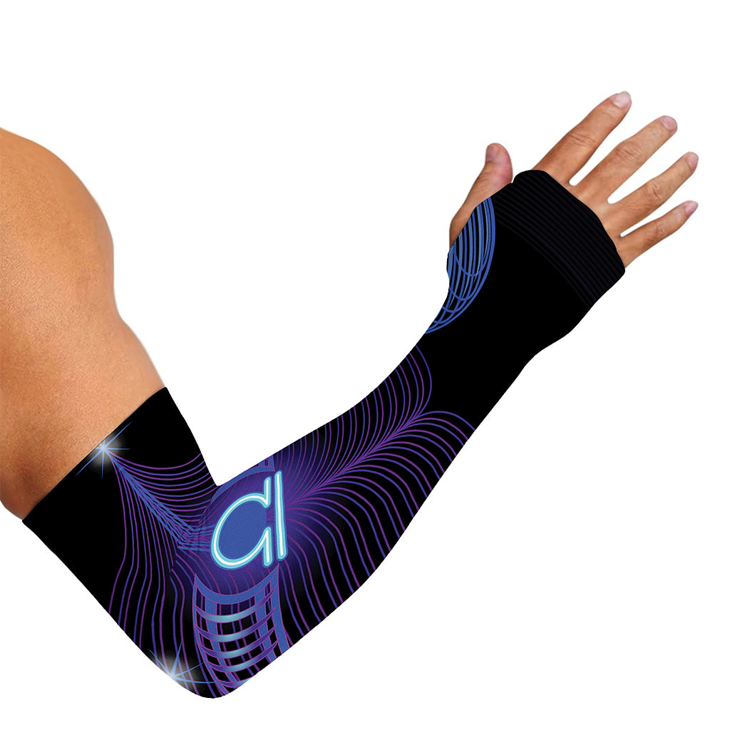 Dark Libra Zodiac Sign Print Sun Protection Arm Sleeves