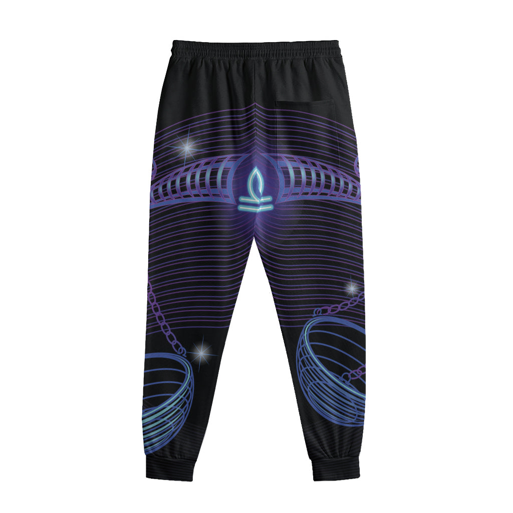 Dark Libra Zodiac Sign Print Sweatpants