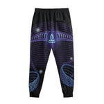 Dark Libra Zodiac Sign Print Sweatpants