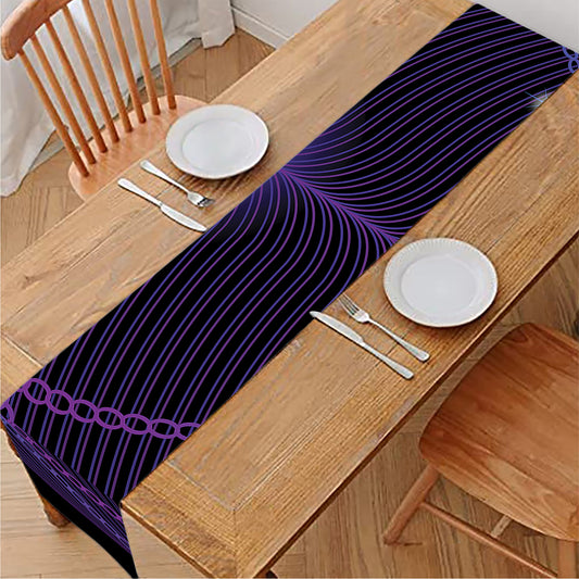 Dark Libra Zodiac Sign Print Table Runner