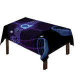 Dark Libra Zodiac Sign Print Tablecloth
