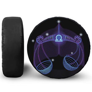 Dark Libra Zodiac Sign Print Tire Cover